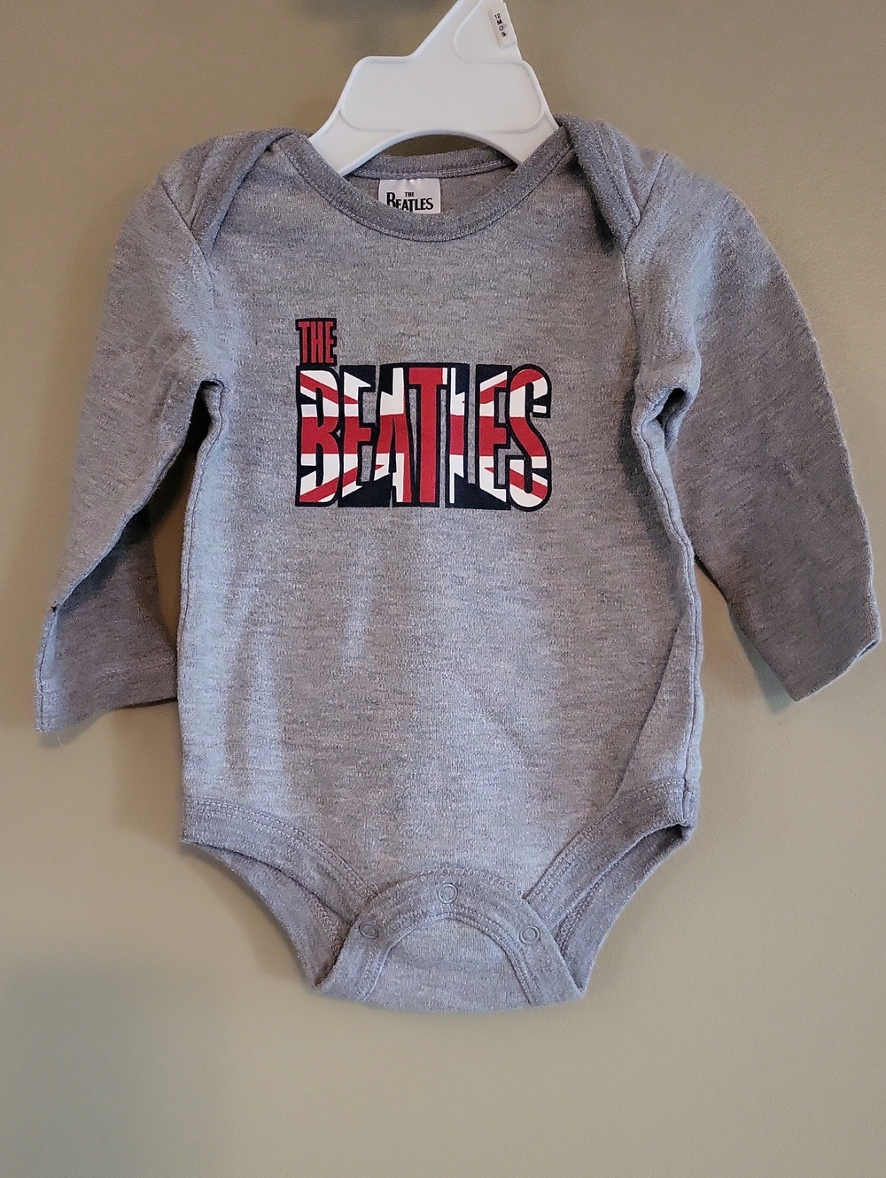 The Beatles grey long sleeve onesie/bodysuit